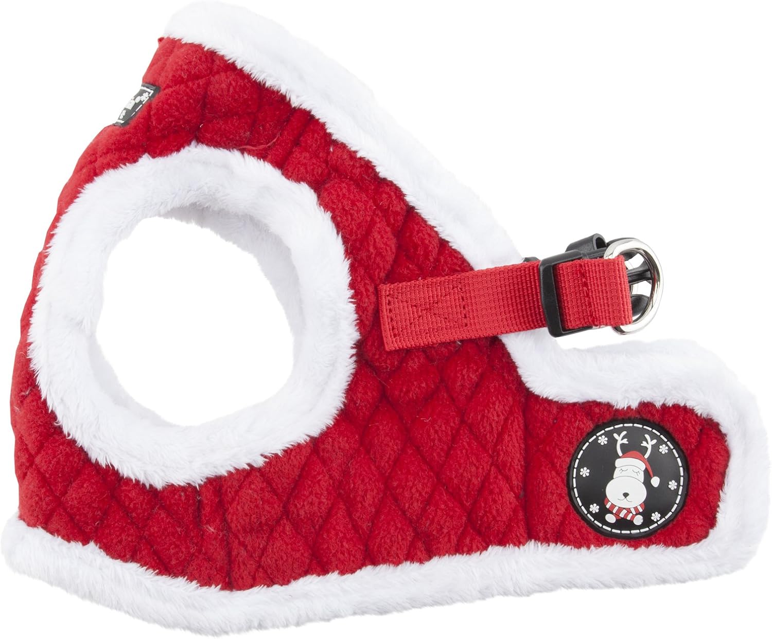Puppia Christmas Harness - Soft vest harness for Christmas -Harness for small and medium dogs - Red