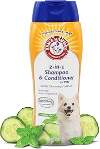 Arm &amp; Hammer for Pets 2-in-1 Shampoo for Dogs &amp; Dog Conditioner - Dog Shampoo and Conditioner in One - Cucumber Mint, 20 Ounces - Arm and Hammer Dog Shampoo and Conditioner, Pet Shampoo for Dogs