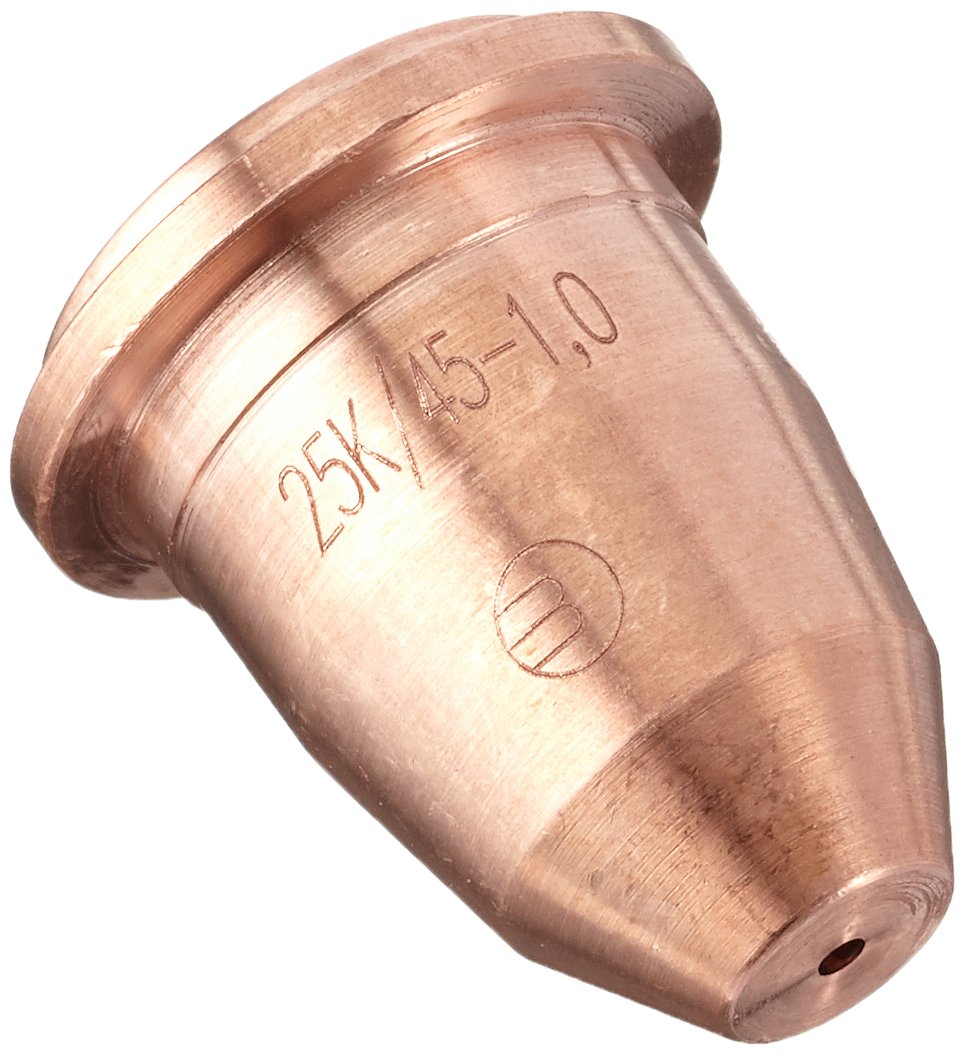 Abicor Binzel 748.0061.10 Standard Nozzle for ABICUT 25K/45 Air Cooled Plasma Cutting Torch, 1 Diameter, 30 A-40 A (Pack of 10)