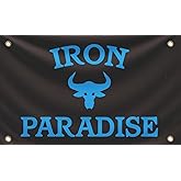 3x5 Ft Iron Paradise Polyester Flag with 4 Grommets - Banner Home Garden Decoration Wall Gym Single Sided Flag - Holiday Party Indoor Outdoor Decor - Motivational Flags Fitness - Banners for Room Guys