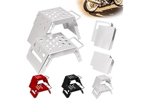 Supvision Adjustable 3-9" Moto Starting Block Motorsport Foot Stool Overlap Design Suitable for Moto Enthusiasts and Beginners Dirt Bike Accessories Load-Bearing 100kg 220lbs Silver