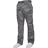 Kruze Mens Combat Cargo Trousers Camouflage Green Camo Summer Pants All Waist
