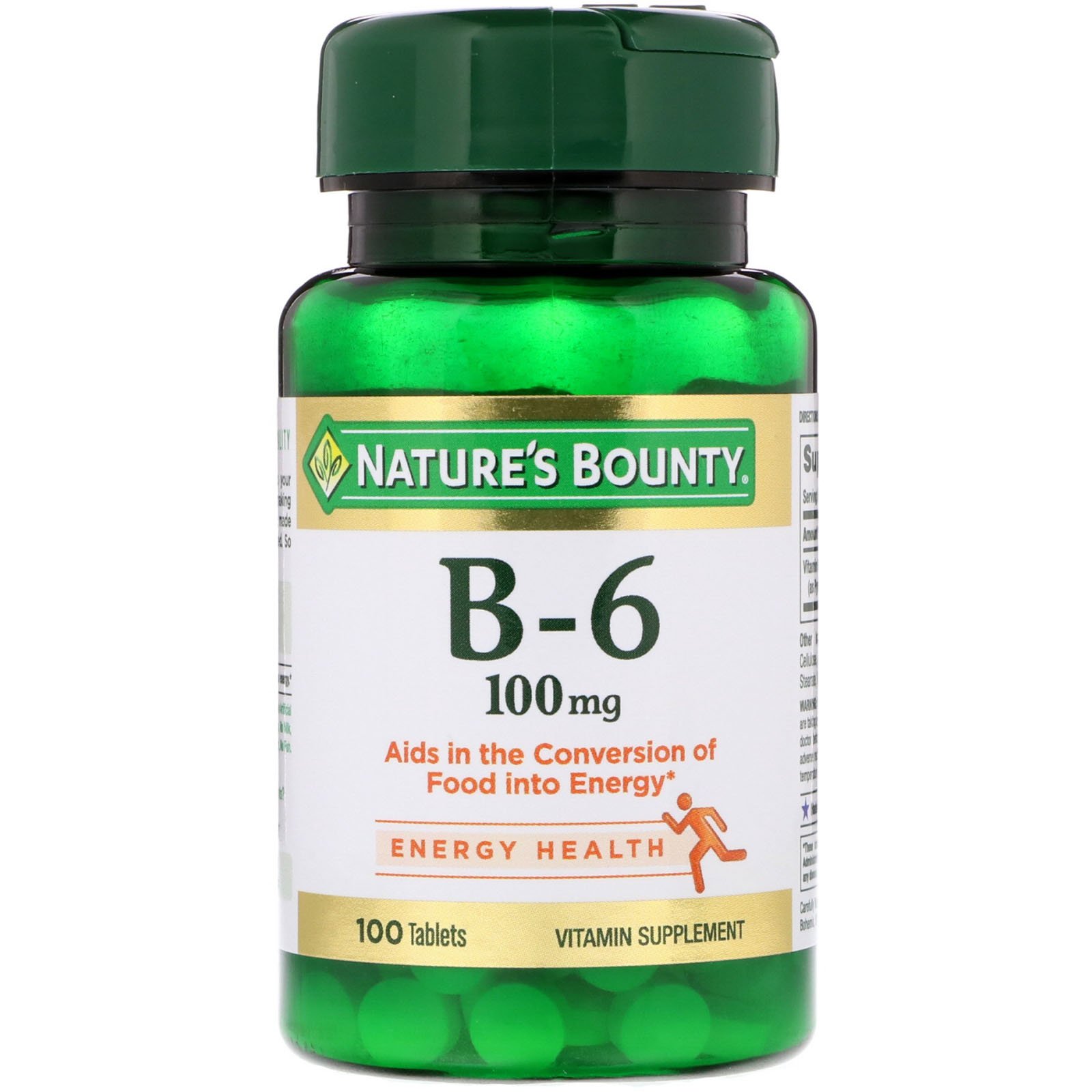 Photo 1 of 10 BOTTLES OF Nature's Bounty Vitamin B6, 100mg, 100 Tablets (Pack of 4)