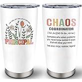 Cudoviqu Principal Gifts for Women - Principal Appreciation Gifts - School Principal Gift for Principal Day - Birthday/Retirement Gift for Principal, 20 oz Stainless Steel Tumbler With Lid & Straw