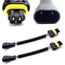 iJDMTOY (2) OEM 9005 HB3 H10 9145 Female Adapters Wiring Harness