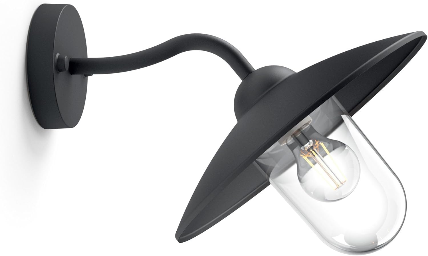 Philips myGarden Wandaussenleuchte Hammock, E27, schwarz