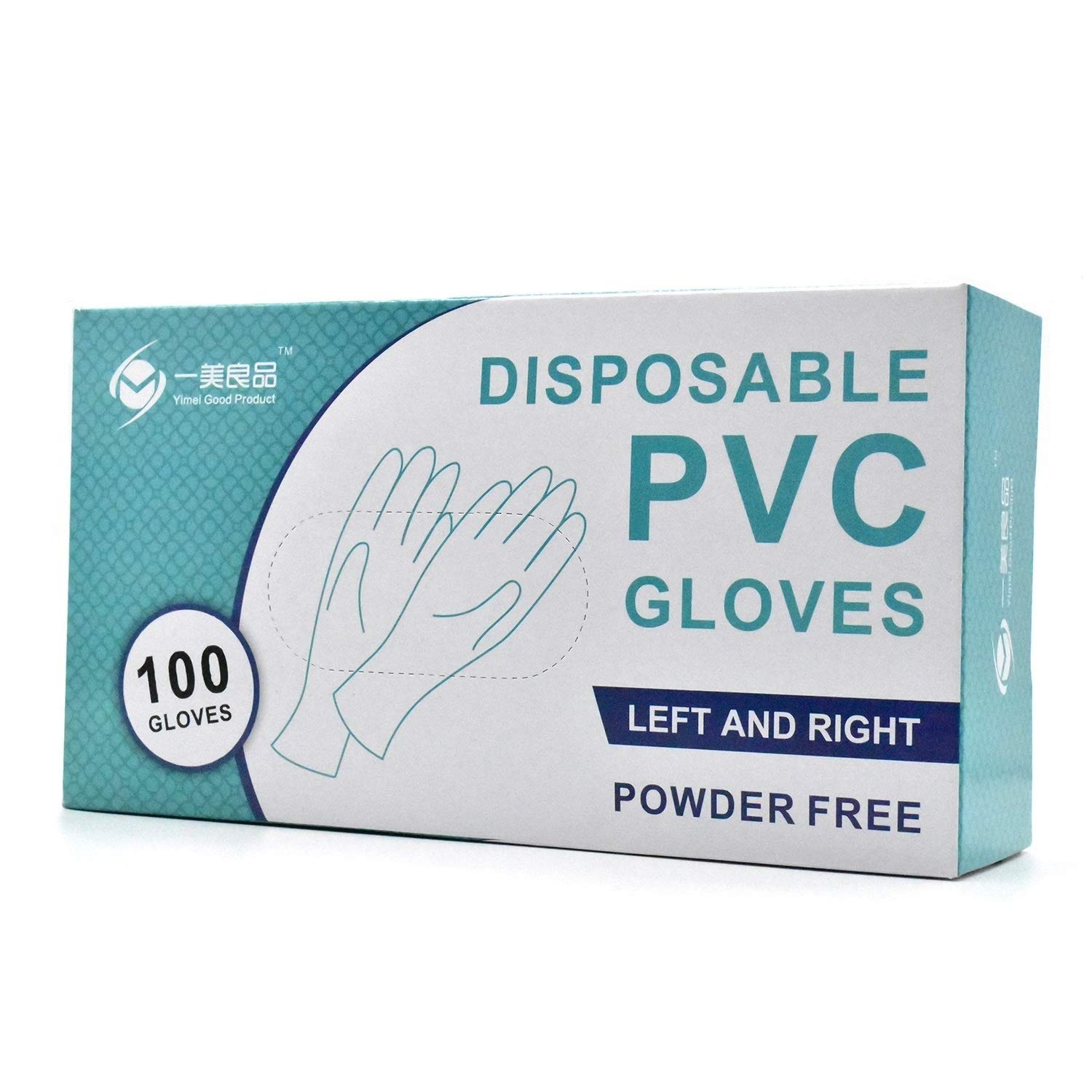 Vinyl Disposable Gloves PVC Gloves Medical Glove Clear | Powder Free | Latex Free | Patient Examination Gloves Disposable Medium 100 Pcs