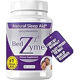 BedZyme Sleep Aid Supports Natural Sleep & Relaxation – 30 Capsules Sleep Supplement to Help with Calmness & Rest – 10mg Melatonin & REM Enzyme Delivery System (Serving Size: 2 Capsules)