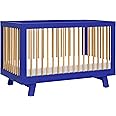 Babyletto Hudson 3-in-1 Convertible Baby Crib with Toddler Bed & Daybed Conversion - Strong, Durable & Easy to Assemble - GREENGUARD Gold Certified w/ 4 Adjustable Mattress Heights - Cobalt and Honey
