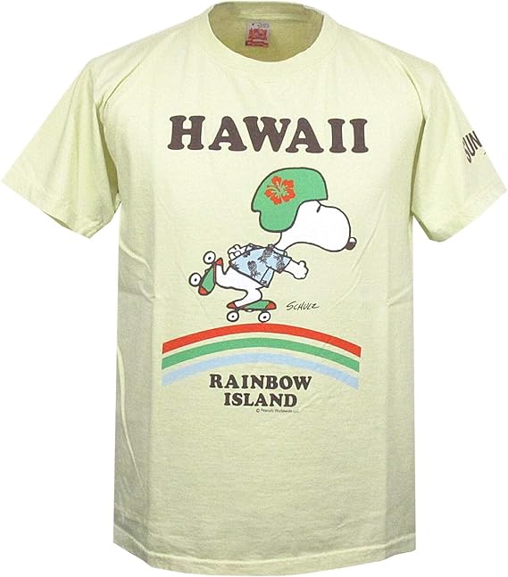 Amazon サンサーフ Sun Surf ハワイアンtシャツ スヌーピーとその仲間たちとのコラボtシャツ Sunsurf Peanuts Rainbow Island Tシャツ カットソー 通販