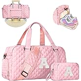 Elilier Valentines day Gifts for Women Teen Girls, Travel Duffle Bag: Personalized Weekender Dance Cheer bag Sports for Girl, Gymnastics Bags, Birthday Gifts for Women Girls Kids Teens