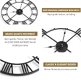 Mee 2ou Wall Clock 40cm Non-Ticking Vintage Silent 16 Inch Roman Numerals view 6