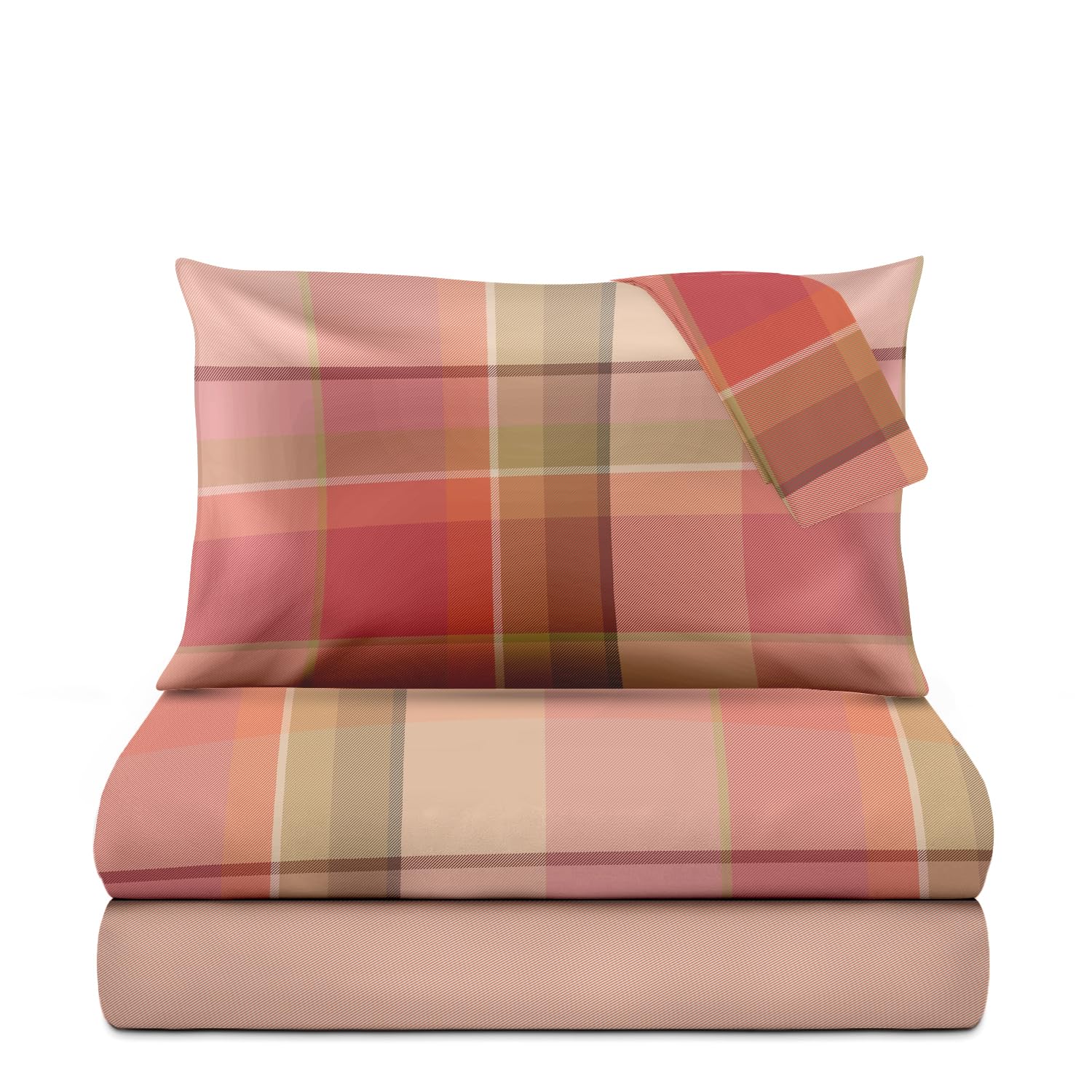 Le vie del cotone, Mr Tartan Percale Single Duvet Cover Set