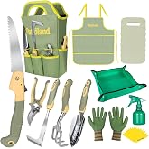 Patioland Green Garden Tools Set 26-Piece, Gardening Gifts for Women Men | Aluminum Gardening Hand Tools w/Ergonomic Handles, Garden Handbag, Kneeling Pad, Repotting Mat, Water Sprayer&amp;15 Plant Tags