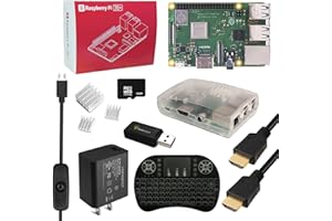 Raspberry Pi 3 Model B+ Plus Starter Kit w/Mini Wireless Keyboard by MakerSpot
