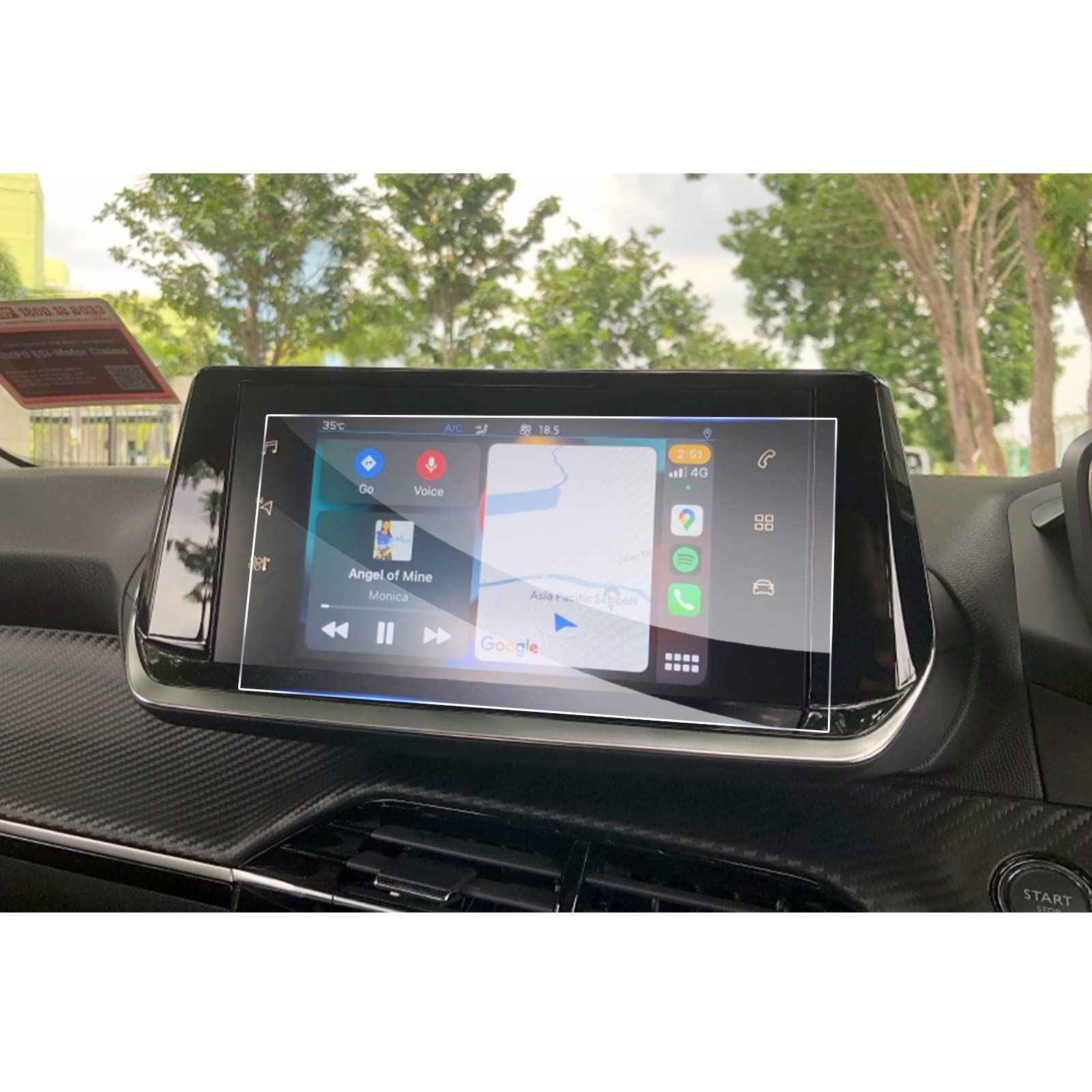 GAFAT 7 Inch Peugeot 208 2008 e-208 e-2008 2020-2022 2023 Navigation Screen Protector, Tempered Glass Screen Protector GPS Touch Screen, 9H Anti-Scratch [7 Inches]