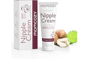 Momcozy Nipple Cream Safe for Breastfeeding, Plant-Based Ingredients, Lanolin-Free Nipple Balm, Soothing Cream, Breastfeeding Essentials for Nursing & Pumping Moms, 1.41 oz