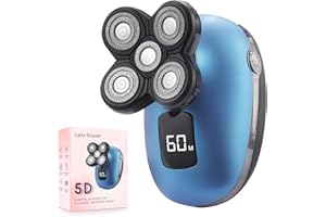 FISHCOVERS Women's Electric Razor, Cordless Wet and Dry Hair Remover, Anti-Slip Lady Trimmer for Legs, Hands, Bikini, Face, Sensitive Skin