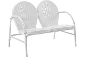 Crosley Furniture Griffith Metal Outdoor Loveseat, White