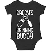 Belle Homie Daddy's Drinking Buddy - Funny Baby Essentials Bodysuit - Infants Outfit Newborn Unisex Rompers