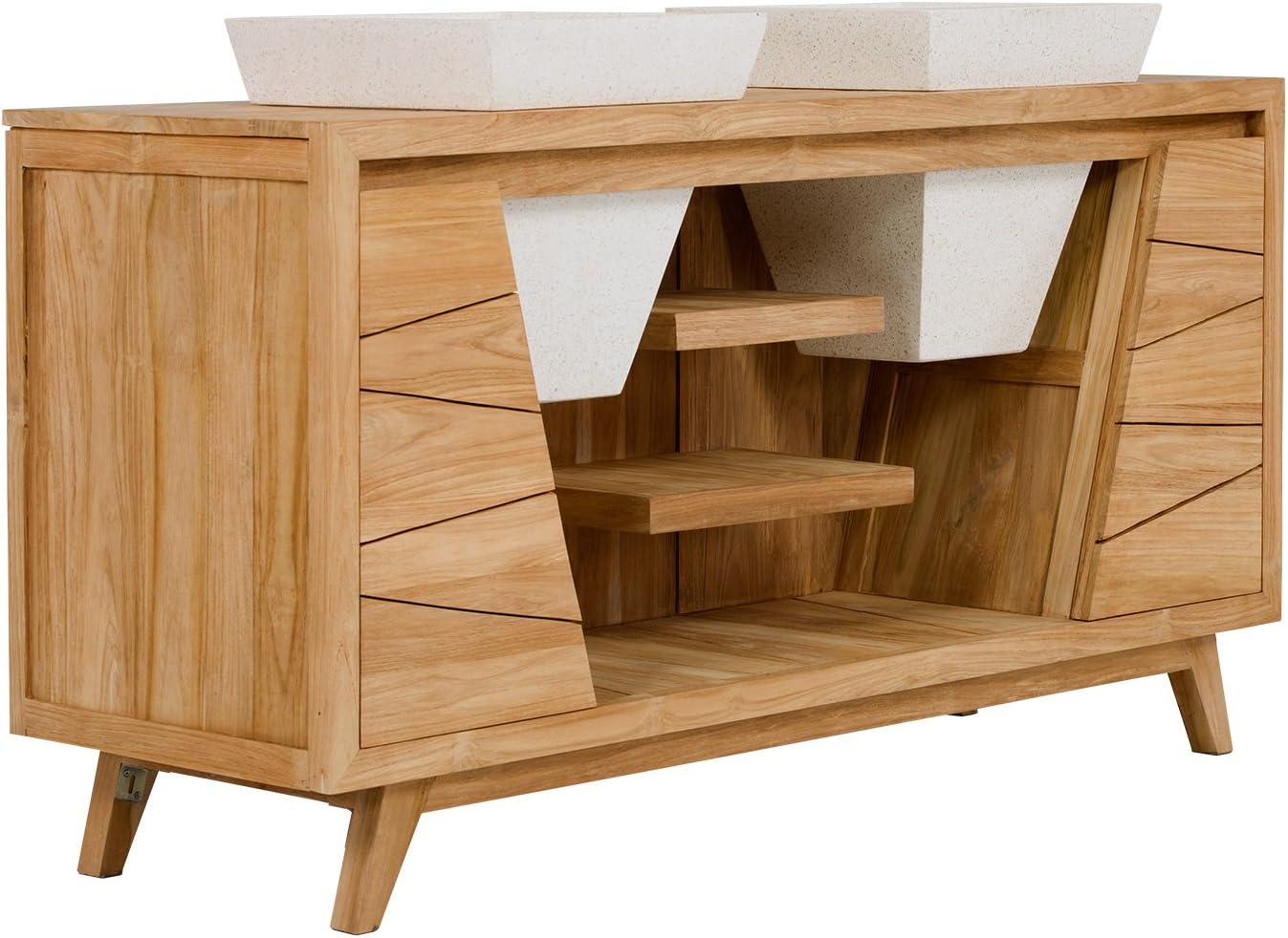 massivum Del Mare VI Waschtisch, Holz, Natur, 50 x 150 x 80 cm: Amazon