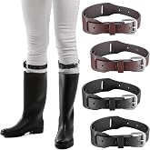 Chicingyou 2 Pack Equestrian Garter Straps Adjustable Equestrian Garter Straps Leather Horse Riding Leg Bands for Men Women Kids Boots Breeches Horseback Riding