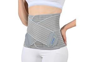 Strenbodi Abdominal Binder Post Surgery Postpartum Belly Band, C-section Belly Binder, Girdle for Postnatal, Adjustable Belly Wrap, Back Pain Relief (Polyester Made with Charcoal Fiber)