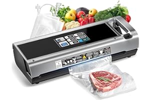 90KPa Portable Vacuum Sealer Machine for Food, One-Touch Open Lid, Detachable & Easy to Clean