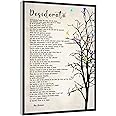 RCVTVPV Desiderata Poem Wall Art,Inspirational Desiderata Poster By Max Ehrmann Canvas Wall Art For Home Office Framed Ready to Hang 8"x12"