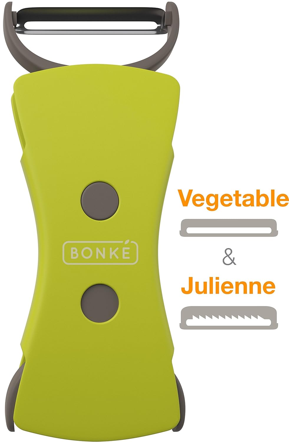 2 In 1 Bonke Vegetable Peeler and Julienne Peeler Set Stainless Steel