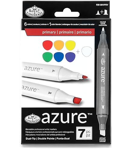 Amazon.com: Royal & Langnickel Azure, 7pc Dual-Tip, Alcohol Based