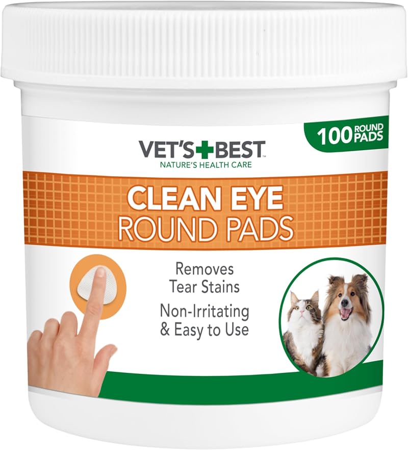 Vet's Best Natural Eye Cleansing Wipes for Dogs – 100 Disposables