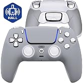 HEXGAMING ULTIMATE Wireless Controller Compatible with ps5, New Hope Gray | Hall Effect Joysticks, Mouse-Click Triggers &amp; Bumpers, 4 Remappable Back Buttons, 8 Swappable Sticks, FPS Gaming