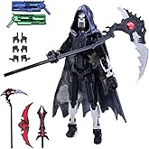 T13 Action Figure Set, 3D Printed Toy T13, Dummy 13 Titan 13,t13 Action Figure Accessories,Death Cape, Skeleton Robot, Cool Robot Stop Motion Animation Figure (Gray-Black)