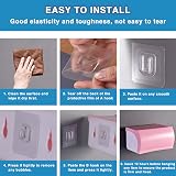 Acehome 16 Pairs Double-Sided Adhesive Wall Hooks Heavy Duty No Drill view 4