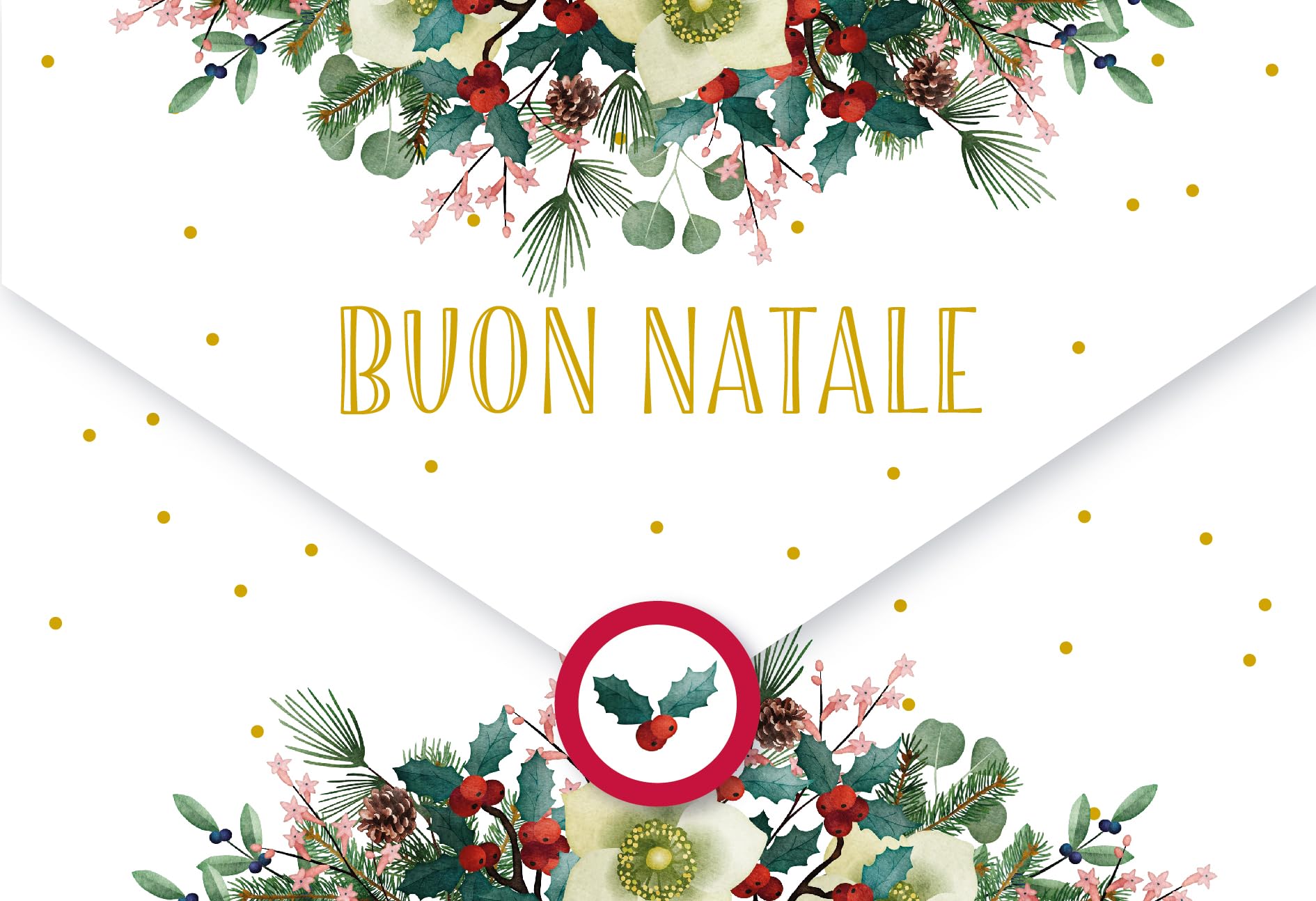 LINA OFFICINE GRAFICHE CREATIVE Italian Christmas Card Size 16 x 11 Money Holders Christmas Gift 96-908
