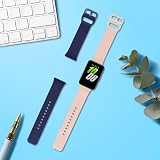 kwmobile 2x Straps for Samsung Galaxy Fit 3 - Silicone Replacement Bands Dark view 2