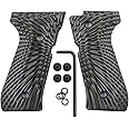 Cool Hand G10 Grips for Beretta 92FS, 92/96 Full Size, m9, 92a1, 96a1, 92 INOX, Wave/Sunburst Texture, Black Gun Grips Screws Set Included, 1/4" Thin