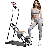 seanleecore Stair Stepper Machine for Home with Device Holder & Silicone Floor Mat, Extra-Long Non-Slip Pedals Vertical Climber Exercise Machine