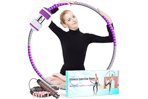 BILIGILA Stainless Steel Weighted Fitness Hoop - Adjustable Design, Sports Exercise Hoop for Adults & Kids