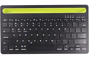 CHUYI Wireless Bluetooth Keyboard with Stand Slot, Dual Channel (BT 01 + BT 02) Keyboard for iPad/Tablet/Computer, 78Keys Rec