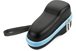SoleKing Hard Travel Case for Braun Series 1/Series3/ Series 5/ Series 7/ Series 9 Philips Series S1000/S3000/S5000/S7000/S9000 Razor Shaver,JISULIFE Handheld Fan Pro1S/ F8X/F8/FA55 (BLUE ZIPPER)