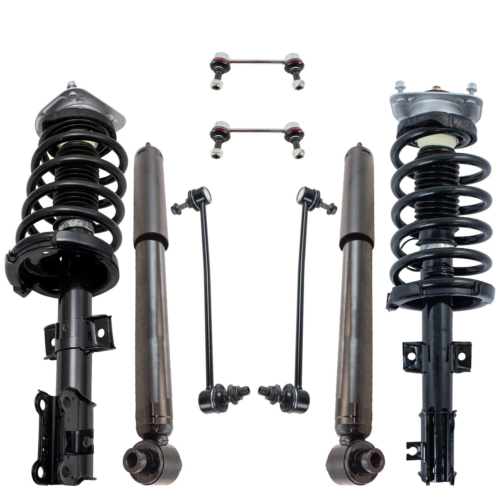 TRQ Front & Rear Complete Strut & Shock Absorber Kit W/ Sway Links For Ford Flex Ska34848 - View #7