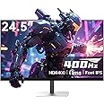 KTC 24.5 inch 400Hz 240Hz Gaming Monitor | Fast IPS 1ms | FHD 1080P Monitor | HDR 400 128% sRGB | HDMI x2, DP x2 |Tilt Adjustability Silver-Gray VESA 360Hz Monitors H25X7
