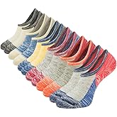 Zukeasox Mens No Show Socks Non Slip Low Cut Invisible Casual Ankle Cotton Socks Liner