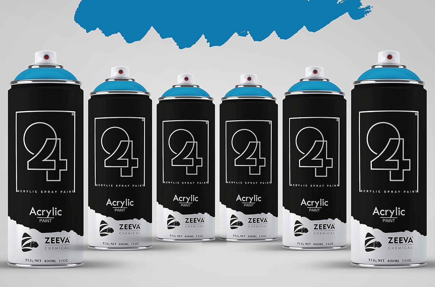 24 Acrylic Sky Blue Spray Paint 400 ml (Pack of 6) Amazon.in Home