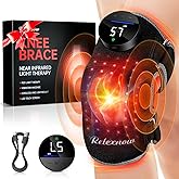 RELEXNOW Red Light Therapy for Knee with Heat & Vibration Massage, Extension Band, Wireless Controller, 660nm&850nm Near Infrared Light Therapy Heated Device for Knee/Elbow/Shoulder