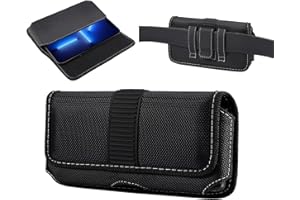 Luxury leather phone case Nylon Blet Phone Pouch Holster Compatible with iPhone Xs Max,11 Pro Max,Compatible with Galaxy S25 