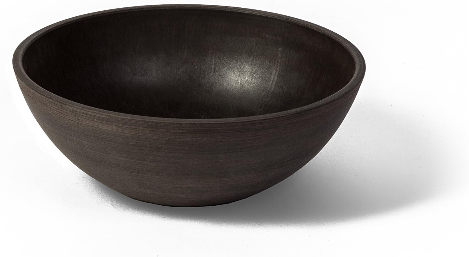 AlgreenValencia Planter Bowl, 12 by 4.5-Inch, Textured Brown