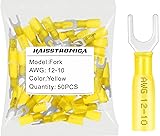 haisstronica 50pcs #10 Yellow Heat Shrink Fork